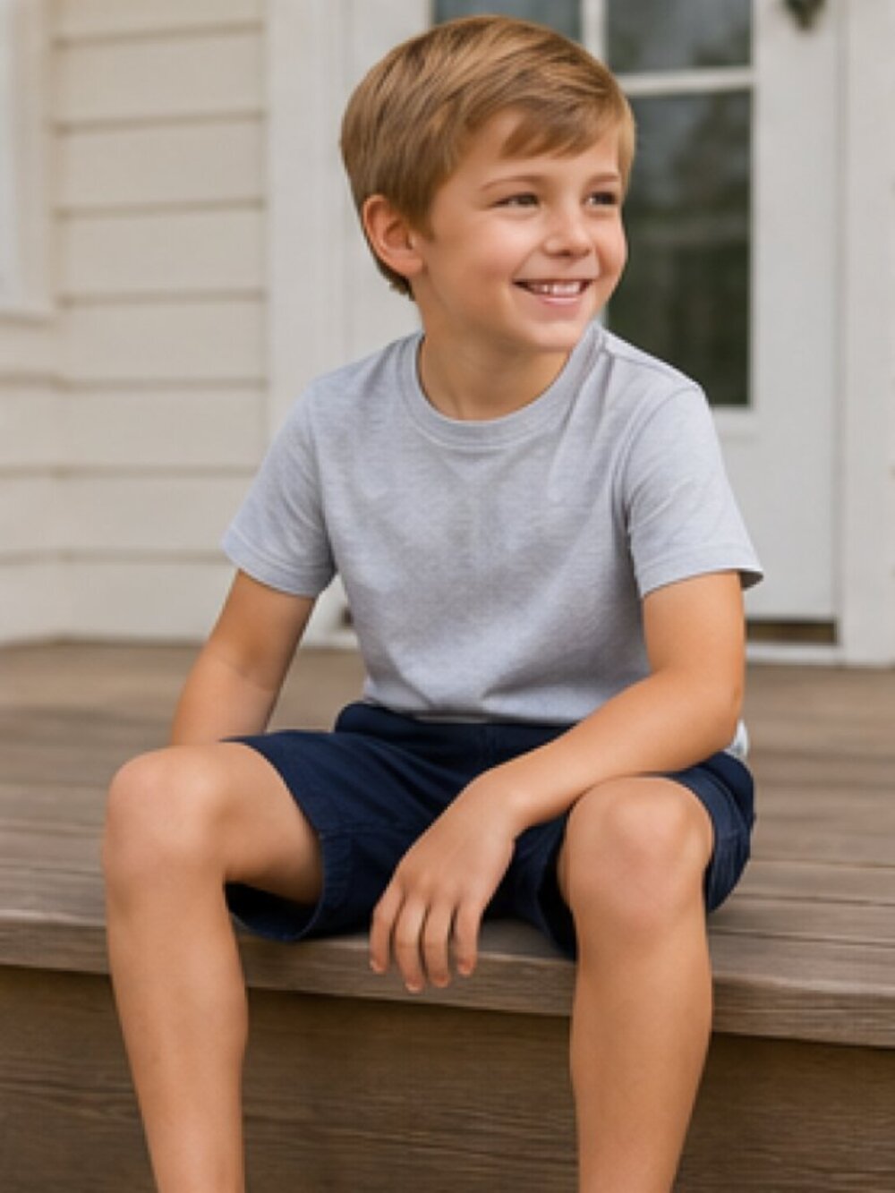 OshKosh - Boys Navy Blue Stretch Cargo Shorts Size 8 Drawstring Waist [NWT]